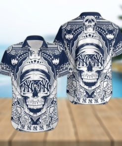 MLB New York Yankees Skull Skull Diamon Hawaiian Shirt Gift For Halloween