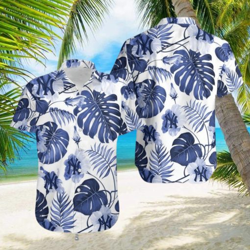 MLB New York Yankees Tropical Pattern Short Sleeve Resort Hawaiian Shirt Gift Summer