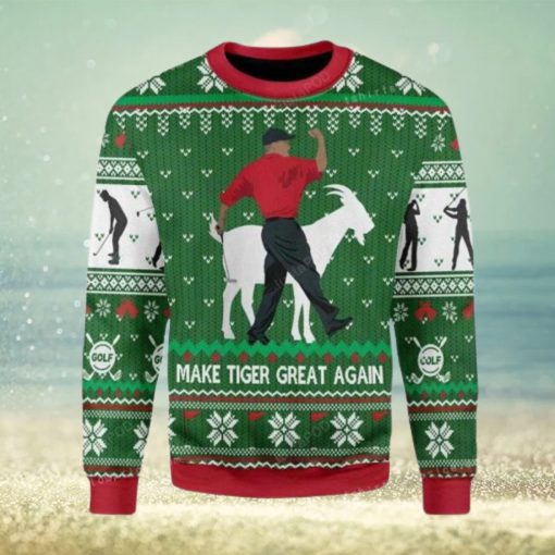 Make Tiger Great Again Ugly Sweater Christmas Party