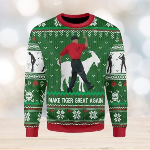 Make Tiger Great Again Ugly Sweater Christmas Party