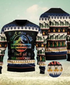 Mamasaurus Ugly Christmas Sweater Family Noel Gift