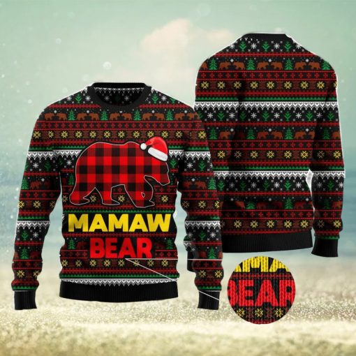 Mamaw Bear Ugly Christmas Sweater Family Noel Gift