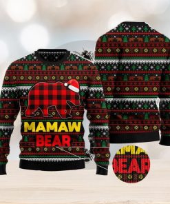 Mamaw Bear Ugly Christmas Sweater Family Noel Gift