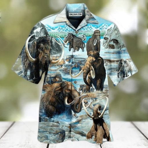 Mammoth Animals Back To Time Mammoth Alive Hawaiian Shirt