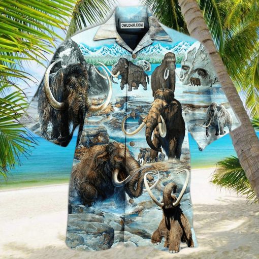 Mammoth Animals Back To Time Mammoth Alive Hawaiian Shirt