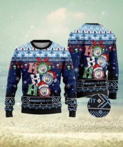 Manchester City Ho Ho Ho Christmas Christmas Ugly Sweater Party