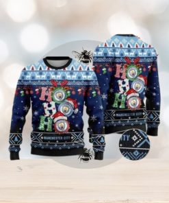 Manchester City Ho Ho Ho Christmas Christmas Ugly Sweater Party