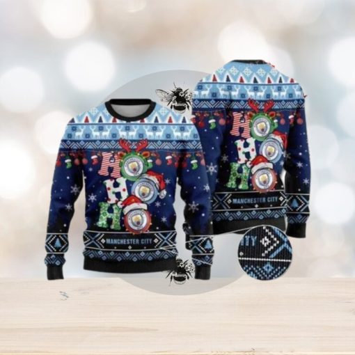 Manchester City Ho Ho Ho Christmas Christmas Ugly Sweater Party