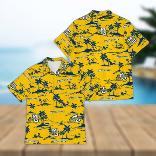 Marquette Golden Eagles Halloween Hawaiian Shirt For Men And Women Gift Beach