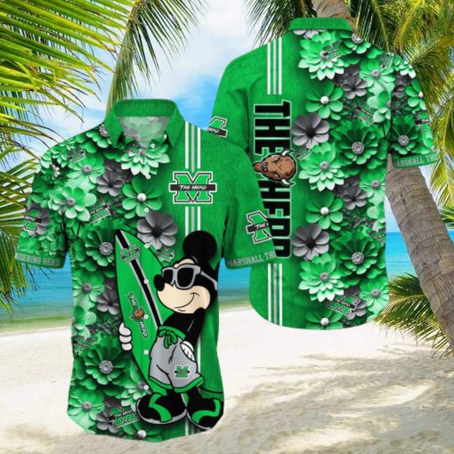 Marshall Thundering Herd Aloha Mick Pattern Hawaiian Shirt For Fans