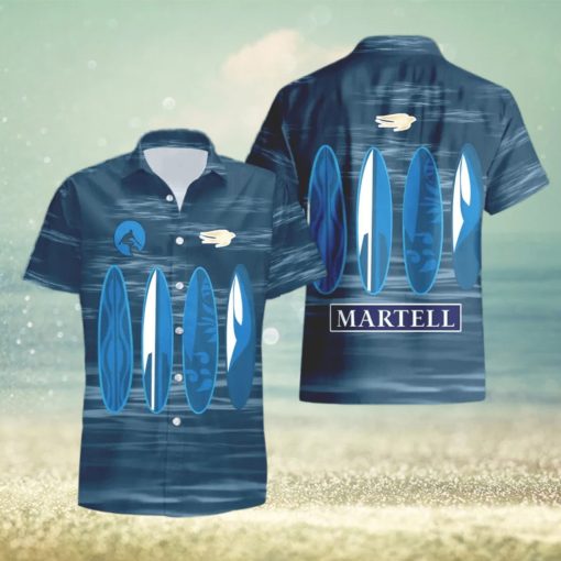 Martell Cognac Surfboard Funny Summer Beach Hawaiian Shirt And Shorts