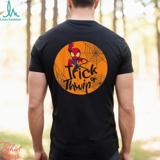 Marvel Spider Man Trick Or Thwip Halloween T Shirt, Spider Man Halloween Moon Tee