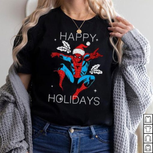 Marvel Spider Shirt, Man Happy Holidays Santa Christmas T Shirt