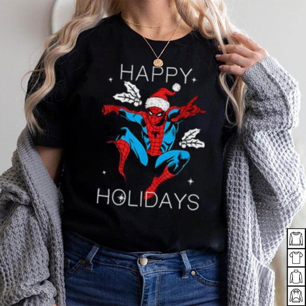 Marvel Spider Shirt, Man Happy Holidays Santa Christmas T Shirt Marvel Spider Shirt, Man Happy Holidays Santa Christmas T Shirt