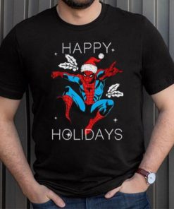 Marvel Spider Shirt, Man Happy Holidays Santa Christmas T Shirt