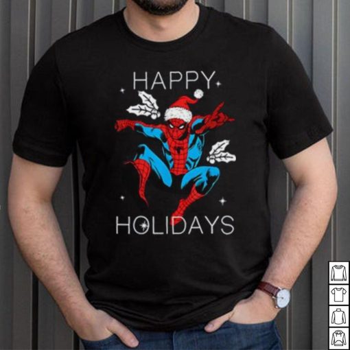 Marvel Spider Shirt, Man Happy Holidays Santa Christmas T Shirt