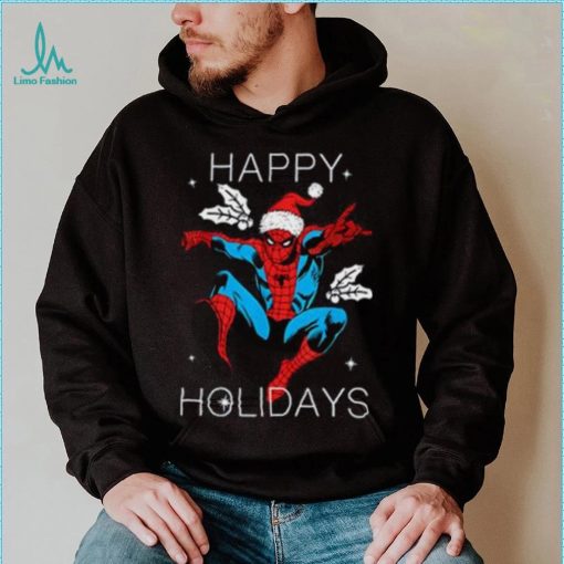 Marvel Spider Shirt, Man Happy Holidays Santa Christmas T Shirt
