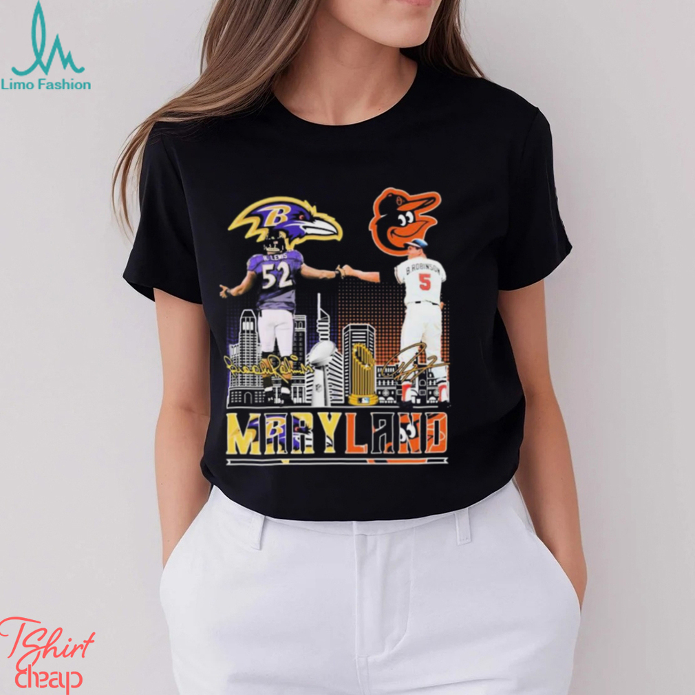 Funny ray Lewis and Brooks Robinson Maryland signatures shirt, hoodie,  sweater, long sleeve and tank top