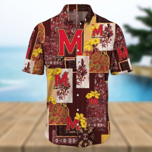 Maryland Terrapins Map US Pattern Hawaiian Shirt Short Sleeve For Men And Women