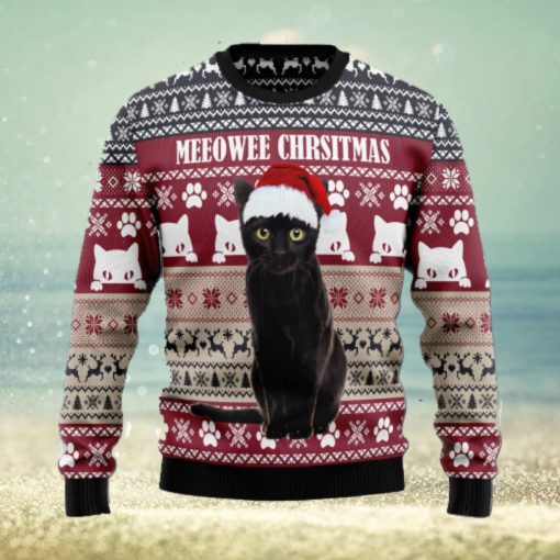 Meeowee Christmas Cat Symbol Pattern Christmas 3D Sweater