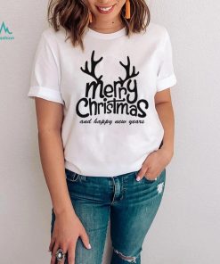 Men Women Gift T Shirt, Merry Christmas And Happy New Year