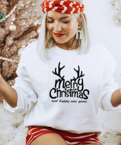 Men Women Gift T Shirt, Merry Christmas And Happy New Year