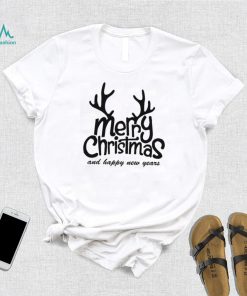 Men Women Gift T Shirt, Merry Christmas And Happy New Year