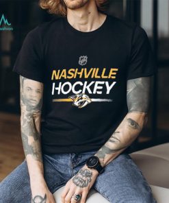 Men's Nashville Predators Fanatics Branded Navy Authentic Pro Primary Replen Long Sleeve T Shirt