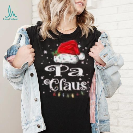 Mens Pa Claus Christmas Family Matching Pajama Xmas Light Shirt