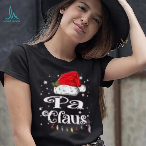 Mens Pa Claus Christmas Family Matching Pajama Xmas Light Shirt