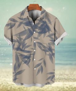 Men's Shirt Graphic Prints Leaves Turndown Blue Khaki Street Casual Short Sleeves Button Down Print Clothing Apparel Tropical Fashion Designer Hawaiian