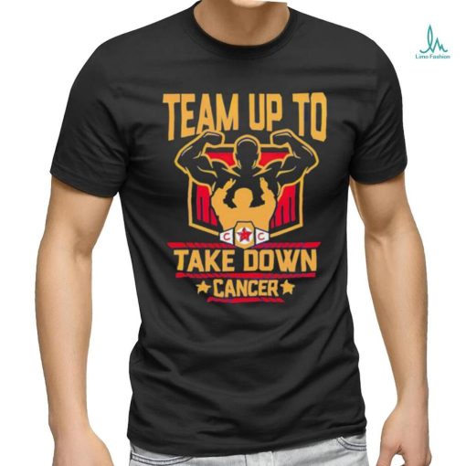Men’s WWE Connor’s Cure team up to take down cancer shirt