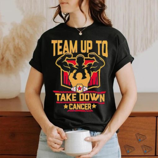 Men’s WWE Connor’s Cure team up to take down cancer shirt