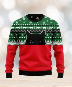 Meow Meow Black Cat Ugly Christmas Sweater Gift Men Women