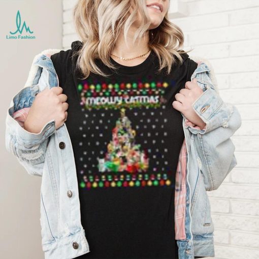 Meowy Catmas Cat Christmas Tree Xmas Cats Ornament Decor Shirt