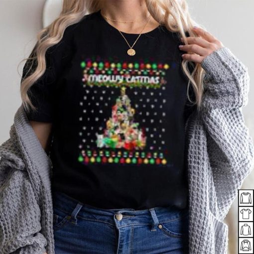 Meowy Catmas Cat Christmas Tree Xmas Cats Ornament Decor Shirt