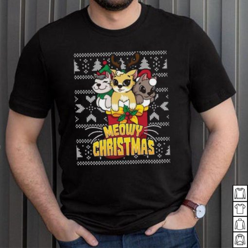 Meowy Catmas Holiday Merry Christmas Ugly Shirt