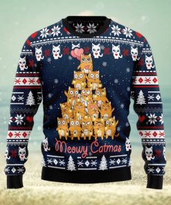 Meowy Catmas Ugly Christmas Sweater Xmas Gift 3D Christmas Sweater