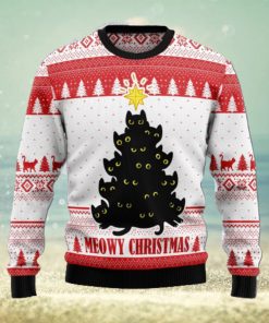 Meowy Christmas Black Cats Gift For Cat’s Lover Christmas 3D Sweater