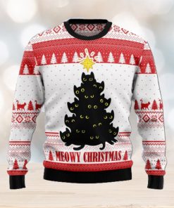 Meowy Christmas Black Cats Gift For Cat’s Lover Christmas 3D Sweater