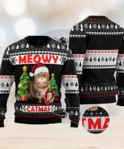 Meowy Christmas Knitting Pattern Christmas 3D Sweater