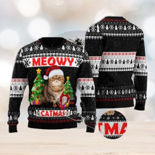 Meowy Christmas Knitting Pattern Christmas 3D Sweater