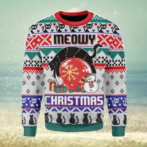 Meoy Christmas Cat Lover Ugly Christmas Sweater Xmas Gift Men And Women Christmas Sweater