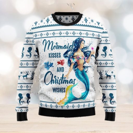 Mermaid Wishes Mermaid Lover Ugly Christmas Sweater