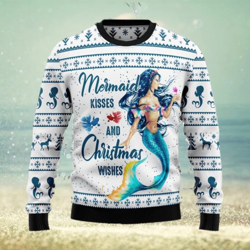 Mermaid Wishes Mermaid Lover Ugly Christmas Sweater