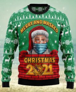 Merry And Masked Ugly Christmas Sweater Thankgiving Gift Men Women