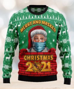 Merry And Masked Ugly Christmas Sweater Thankgiving Gift Men Women