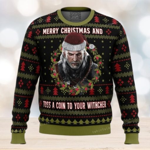 Merry Christmas And Toss A Coin The Witcher Womens Ugly Sweater