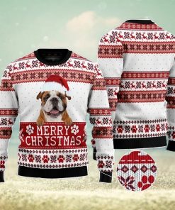 Merry Christmas Bulldog Christmas Gift Ugly Christmas Sweater Xmas Holiday