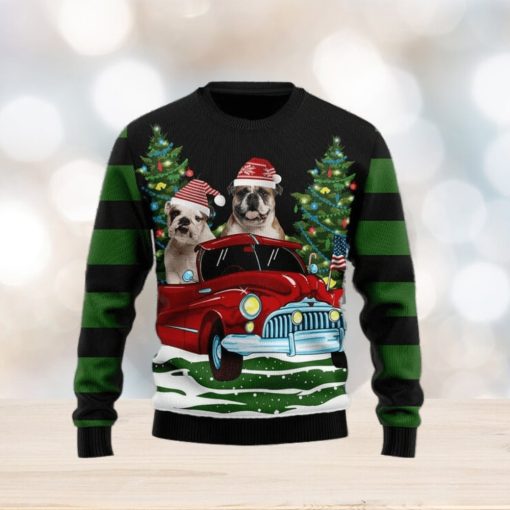 Merry Christmas Bulldog Ugly Christmas Sweater Gift For Men And Women